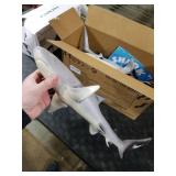 6 Pack Large Size Shark Toys(15-16 Inch) with Educational Booklet, Soft Plastic Figurines, Party Decoration, Under The Sea Creature Toy, Ocean Animal Figure for Kid Boy Girl Toddler, Cake Toppers
