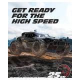 Tecnock RC Truck Car, 20+ KM/H High-Speed 4WD Remote Control Car, 2.4GHz Anti-Interference with Dual LED Headlights, Rechargeable Monster Truck - Ideal Outdoor Backyard Gifts for Boys & Teens