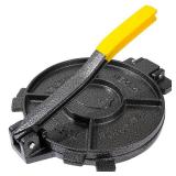 Vivicreate 10 Inch Cast Iron Tortilla Press Heavy Duty Tortilla Maker for Flour Corn Rotis Quesadillas Dough Press Flatbread Kitchen Tool Prensa para Tortillas de Hierro Fundido