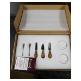 Marble Acacia Charcuterie Board Set Premium Design (Not Bamboo), Cheese Platter & Serving Tray for Meat and Cheese, Elegant Housewarming Gift for New Home, Wedding & Bridal Shower Gifts for Wo