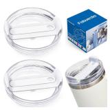 2pk Tumbler Lids Clear and White