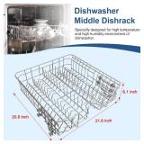 $108 2026 UPGRADED DD82-01385A DD82-01385B Dishwasher Upper Rack Replacement Parts Fit for Samsung Dishwaher DW80R2031US, DW80R2031UG, DW80N3030US, DW80N3030UB, DW80N3030UW, DW80M2020US
