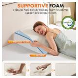 Sweetcrispy Wedge Pillow, Body Pillow for Sleep Apnea, Neck Pain Relief, Post Surgery, Sleeping Comfort, Acid Reflux, Heartburn, Back Pain Relief and Snoring, 7Inch, White& Grey