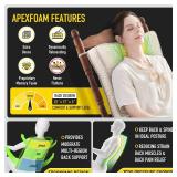 SUNROX Memory Foam Non Slip Rocking Chair Cushion, FadeShield Water Resistant Thicken Durable Tufted Pads, Set of Seat & Back Cushion with Ties for Indoor/Outdoor Rocker, 2 Piece, Heather Charcoal