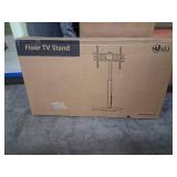 WALI Floor TV Stand with Power Outlet, Tall TV Stand Mount for 32-75 inch TV up to 110 lbs, Swivel and Height Adjustable TV Stands with Wood Base for Bedroom, Office(TVDVD-7P), Black