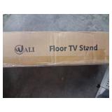 WALI Floor TV Stand with Power Outlet, Tall TV Stand Mount for 32-75 inch TV up to 110 lbs, Swivel and Height Adjustable TV Stands with Wood Base for Bedroom, Office(TVDVD-7P), Black