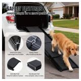 Dog Ramp for Car 65"X17.2" Large Folding Pet Stair Ramps for Truck, SUV, with Non-Slip Surface, Up to 250LBS, Outdoor Dog Car Ramp for Medium & Large Dogs, Portable Pet Steps