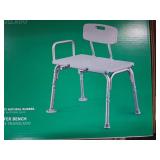 Medline Transfer Bench for Bathtubs and Showers, Adjustable Shower Bench and Bath Seat For Seniors and adults, Slip-resistant Feet, Heavy-Duty 400 lb. Weight Capacity, Tool-Free Assembly