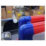 SWANCROWN Magnetic Board for Kids - Tabletop White Board for Children- 24x18 Inch Double Sided Foldable Dry Erase Board Standing with 82Pcs Alphabet Magnets Whiteboard Letters