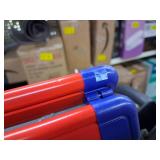 SWANCROWN Magnetic Board for Kids - Tabletop White Board for Children- 24x18 Inch Double Sided Foldable Dry Erase Board Standing with 82Pcs Alphabet Magnets Whiteboard Letters