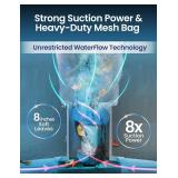 $219 KOKIDO Rechargeable Heavy Duty Pool Leaf Vacuum Cleaner, Commercial Power Suction for Pool Closing, Standard and Fine Filter Bags, for Larger Leaves and Debris, Inground and Above Ground Pools XV