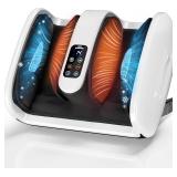 yoyomax Shiatsu Foot Massager with Heat & Ice Therapy, Plantar Fasciitis & Neuropathy Relief, Deep Kneading Shiatsu for Feet-Calf-Arm-Ankle Relaxation at Home/Office, Ideal for Women & Men-White