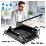 $150 12"Heavy Duty Guillotine Paper Cutter, 400 Sheet Capacity Paper Cutter for A4 Paper, Steel Construction Stack Paper Trimmerr for Office, School, Picture Shop and Home, Black