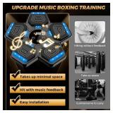 2025 Music Boxing Machine for Adults and Kids, Smart Bluetooth Boxing Training Equipment with Gloves Wall Mounted, Workout Punching Machine for Home,Office and Gym