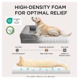 Bedsure Orthopedic Dog Beds Large Sized Dog - Washable Large Dog Cat Bed Waterproof, Comfort Dogs Couch Sofa with Washable Removable Cover, Pet Bed with Nonskid Bottom, Grey, 35"