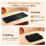 Electric Warming Mat for Food 32" x 12", Tempered Glass Top,Food Warmer Tray for Countertop, Parties Buffet,Gatherings,Adjustable 104 212 F with 1 12h Timer,Built-in Thermostat & Overheat Protection