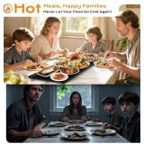Electric Warming Mat for Food 32" x 12", Tempered Glass Top,Food Warmer Tray for Countertop, Parties Buffet,Gatherings,Adjustable 104 212 F with 1 12h Timer,Built-in Thermostat & Overheat Protection