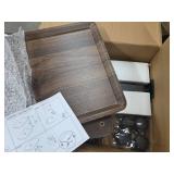 End Table, TV Tray Table Adjustable Height for Small Spaces, 360 Swivel Side Table for Living Room and Bedroom (Walnut Brown)