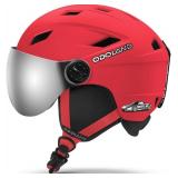 Odoland Kids Ski Helmet with 2-in-1 Visor Goggles for Boys & Girls, Adjustable Snowboard Helmet with Magnetic Buckle Strap for Children Ages 3-12 Skiing & Snowboarding