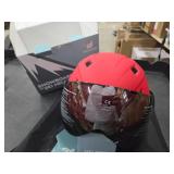 Odoland Kids Ski Helmet with 2-in-1 Visor Goggles for Boys & Girls, Adjustable Snowboard Helmet with Magnetic Buckle Strap for Children Ages 3-12 Skiing & Snowboarding