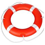 Life Ring for Boating Safety - 23" and 28" Boat Safety Throw Rings with Reflective Strip and Grab Lines (2 Color)