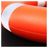 Life Ring for Boating Safety - 23" and 28" Boat Safety Throw Rings with Reflective Strip and Grab Lines (2 Color)