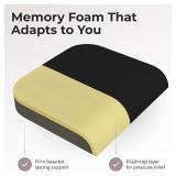 K lbs Extra Large Seat Cushion, Stylish Plush Velvet Cover, X-Large Memory Foam for Office Chair, Floor Pillow, Cushion Back Pain Coccyx Pain Relief, Carry Handle (Extra Large)