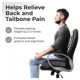 K lbs Extra Large Seat Cushion, Stylish Plush Velvet Cover, X-Large Memory Foam for Office Chair, Floor Pillow, Cushion Back Pain Coccyx Pain Relief, Carry Handle (Extra Large)