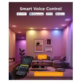 $130 Govee Smart Recessed Lighting 6 Inch, Matter RGBIC LED Recessed Light Work with Alexa, Google Assistant, Dimmable 1100LM Canless Downlight with Junction Box for Living Room, Bedroom, Kitchen 4 Pa