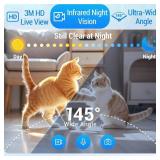 Automatic Cat Feeder with 2K Camera: 5G WiFi Automatic Dog Feeder with Night Vision,Cat Food Dispenser with 7L Large Food Storage Container for Multiple Pet,Detachable for Easy Clean -29 Cup