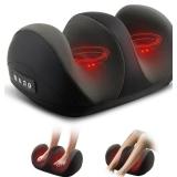 Foot Massager with Heat, Shiatsu Kneading Foot and Calf Electric Massager Machine with Roller, Massage Feet/Arm/Calf/Ankle for Relax, Plantar Fasciitis, Pain Relief, Gifts for Women & Men, Black