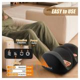 Foot Massager with Heat, Shiatsu Kneading Foot and Calf Electric Massager Machine with Roller, Massage Feet/Arm/Calf/Ankle for Relax, Plantar Fasciitis, Pain Relief, Gifts for Women & Men, Black