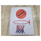 Indoor Silent Basketball Size 7 with Hoop (29.5")   Airless Foam Ball for Quiet Indoor Dribbling, Ships Uncompressed, Foldable Wall-Mounted Hoop with Adhesive Mount, No Drilling