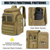 HAMBOLY Fishing Backpack with Rod Holders, 40L Tackle Box Backpack for Fishing Gear, Waterproof Fishing Bag for Men