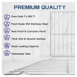 Upgraded 2-Pack Oven Racks 316496201 for Frigidaire Kenmore Range Stove 24.17 x 16 inch - Replaces 316496202 316496207 AP4040129 PS1765356, Stainless Steel