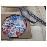 Mosaic Round Sode Tea Table, Outside Unique Furniture, Small End Outdoor Side Valentine