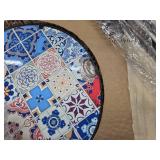 Mosaic Round Sode Tea Table, Outside Unique Furniture, Small End Outdoor Side Valentine