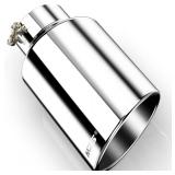 Exhaust Tip, Stainless Steel 5" Inlet 8" Outlet 15" Length Exhaust Tailpipe Universal Slant Angle Cut
