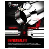 Exhaust Tip, Stainless Steel 5" Inlet 8" Outlet 15" Length Exhaust Tailpipe Universal Slant Angle Cut