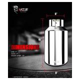 Exhaust Tip, Stainless Steel 5" Inlet 8" Outlet 15" Length Exhaust Tailpipe Universal Slant Angle Cut