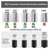 Adjustable Bed Legs Replacement for Adjustable Bed Base Frame, 4 Kind Threads Include,12 inch 3-in-1 Screw in Legs Set of 4