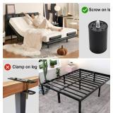 Adjustable Bed Legs Replacement for Adjustable Bed Base Frame, 4 Kind Threads Include,12 inch 3-in-1 Screw in Legs Set of 4
