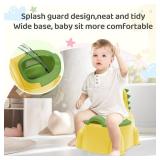 potty training toilet Potty Seat Baby Training Chair Boys Girls Toddler Dinosaur Comfortable children 1-5 years old Baby toilet Animal seat with lid back potty trainer (Yellow)
