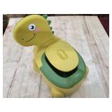 potty training toilet Potty Seat Baby Training Chair Boys Girls Toddler Dinosaur Comfortable children 1-5 years old Baby toilet Animal seat with lid back potty trainer (Yellow)