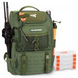 KastKing KarryAll Fishing Tackle Backpack with Rod Holder 4 Tackle Boxes,40/26L Tackle Bag Storage Fishing Gear and Equipment
