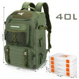 KastKing KarryAll Fishing Tackle Backpack with Rod Holder 4 Tackle Boxes,40/26L Tackle Bag Storage Fishing Gear and Equipment