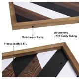 flangairy Aztec Wall Decor 3pcs, Wooed Western Wall Art, Native American Tribal Southwestern Boho Living Room Bedroom Kitchen Bathroom Southwest Farmhouse Modern Rustic Home Decorations