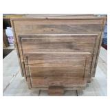 WALDWERK Cutting Board Set (15.75 x 12/13 x 9.5/10 x 7 in) out of Solid Acacia Wood - 0,8 in Thick Cutting Boards for Kitchen - Wood Cutting Boards - Wooden Chopping Boards for Kitchen