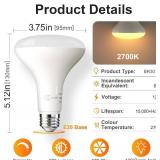 TJOY 12 Pack BR30 Flood Light Bulb Indoor, 65W Equivalent Dimmable Led Recessed Lights Bulb, 2700K Soft Warm White, E26 Base Bulbs for Kitchen Ceiling, Recessed Can, Replacement Incandescent, 9W,800LM