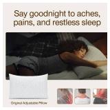 Coop Home Goods Original Adjustable Pillow, Queen Size Bed Pillows for Sleeping, Cross Cut Memory Foam Pillows - Medium Firm Back, Stomach and Side Sleeper Pillow, CertiPUR-US/GREENGUARD Gold